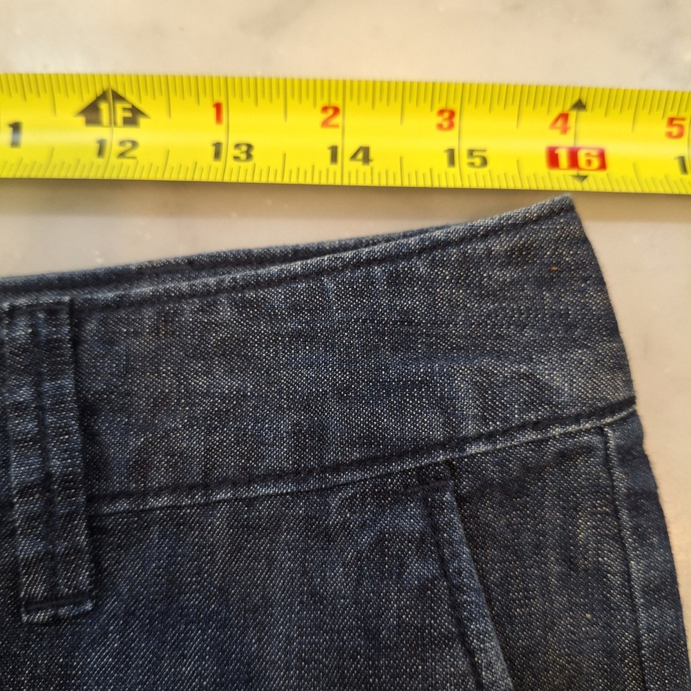 Gap Denim Shorts Womens Size 6 Dark Wash Cuffed Cotton Casual Summer Jean Shorts - Picture 4 of 7
